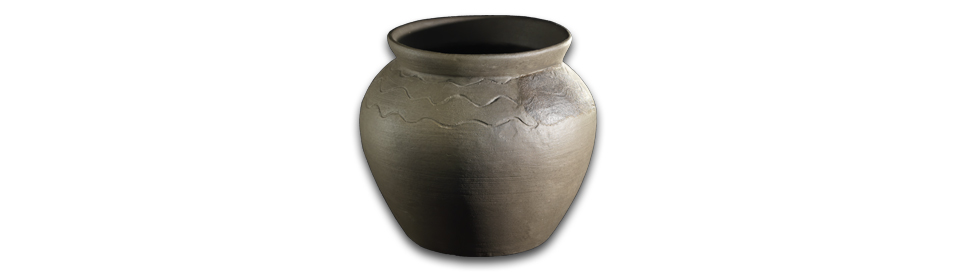 Frühmittelalter, Karolinger, Kugeltopf, Wellenband