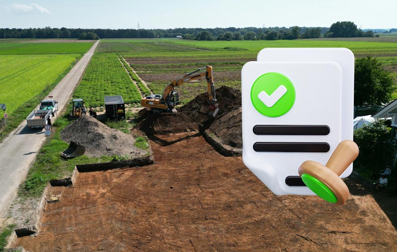 Bescheid Freigabe Banner Bau-Freigabe Bodendenkmal